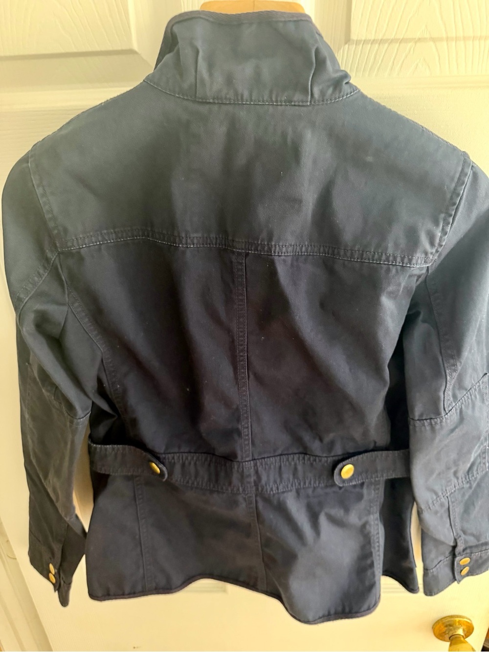 J. Crew Navy Field Jacket with Gold-Tone Hardware - Picture 6 of 7